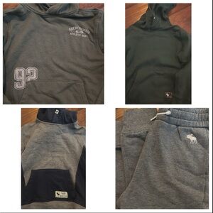 Abercrombie & Fitch kids Gray and Dark Green Sweater